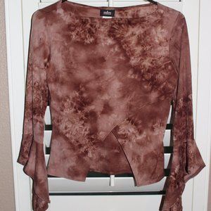 Cute MFM brown and tan crop shirt